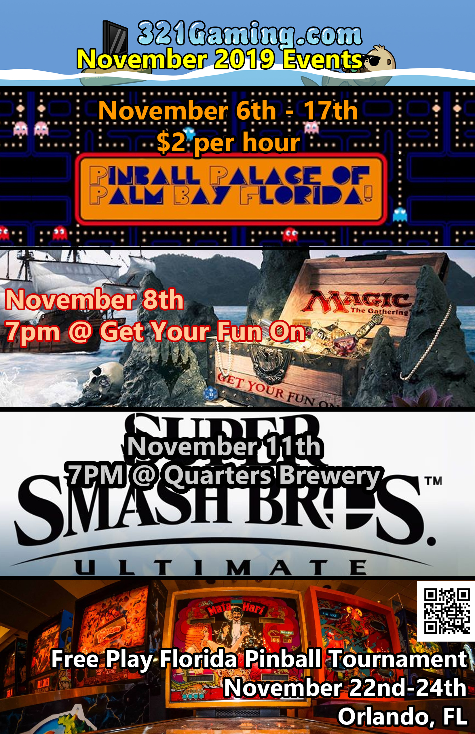 November Events - 321 Gaming LLC - Florida SpaceCoast Events & Leagues